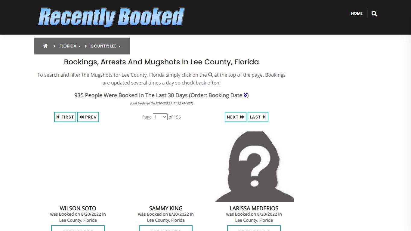 Recent bookings, Arrests, Mugshots in Lee County, Florida - Recently Booked